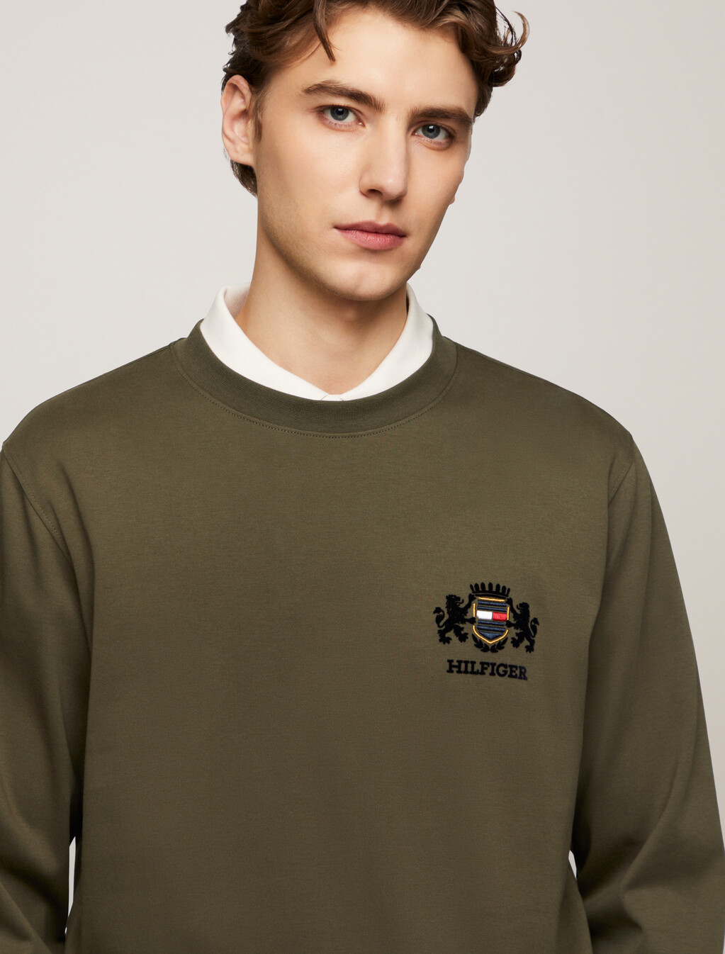 Icon 長袖 T 恤, Army Green, hi-res