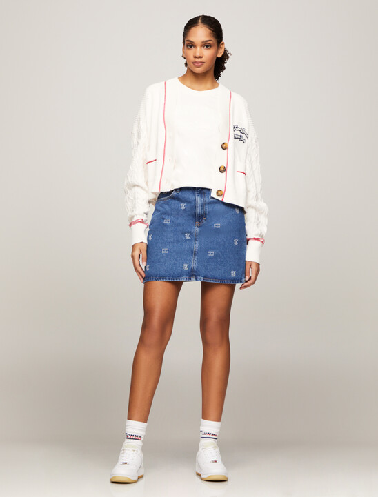 Varsity Cropped Cardigan