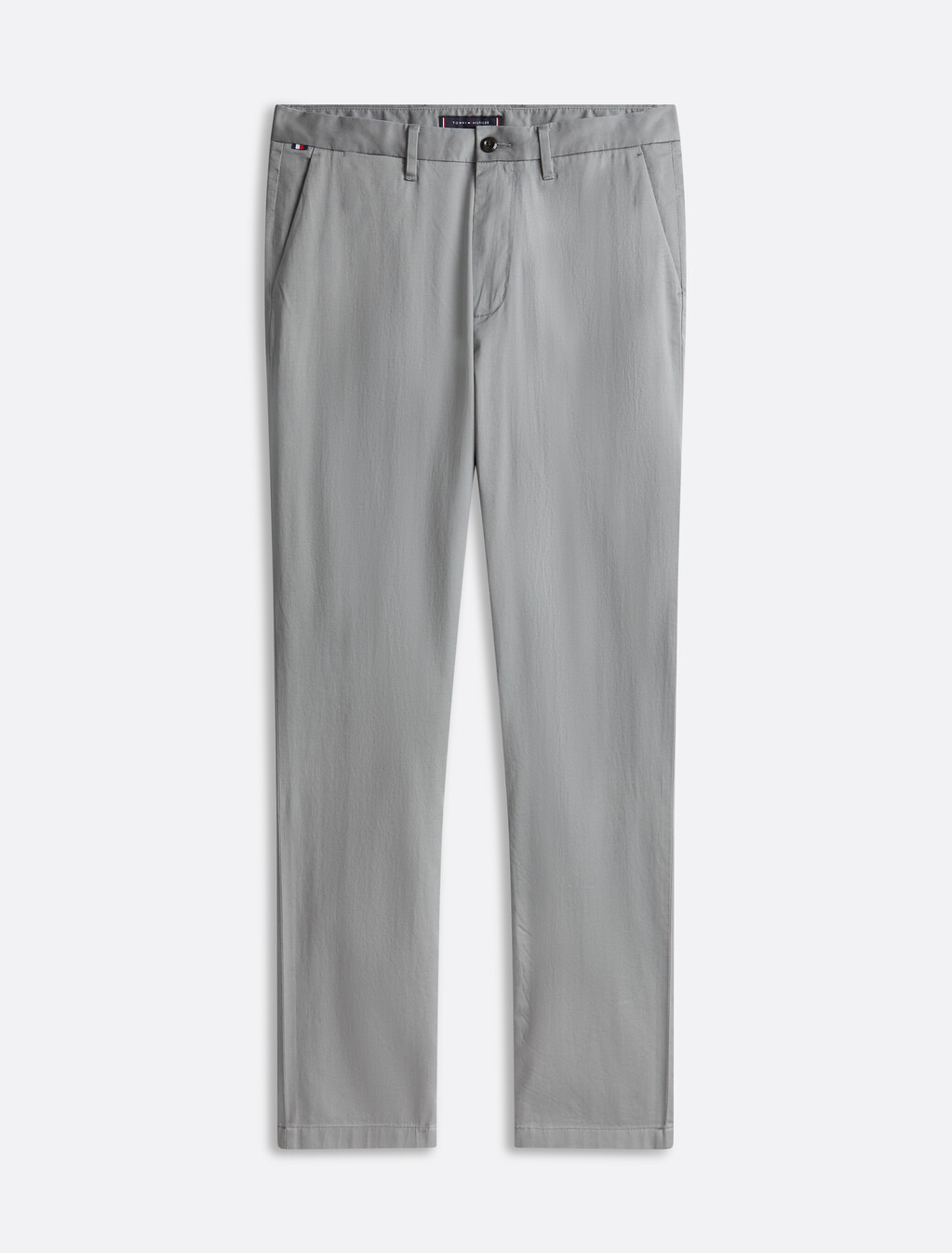Cotton Satin Denton Woven Pants, Hydrogen Grey, hi-res