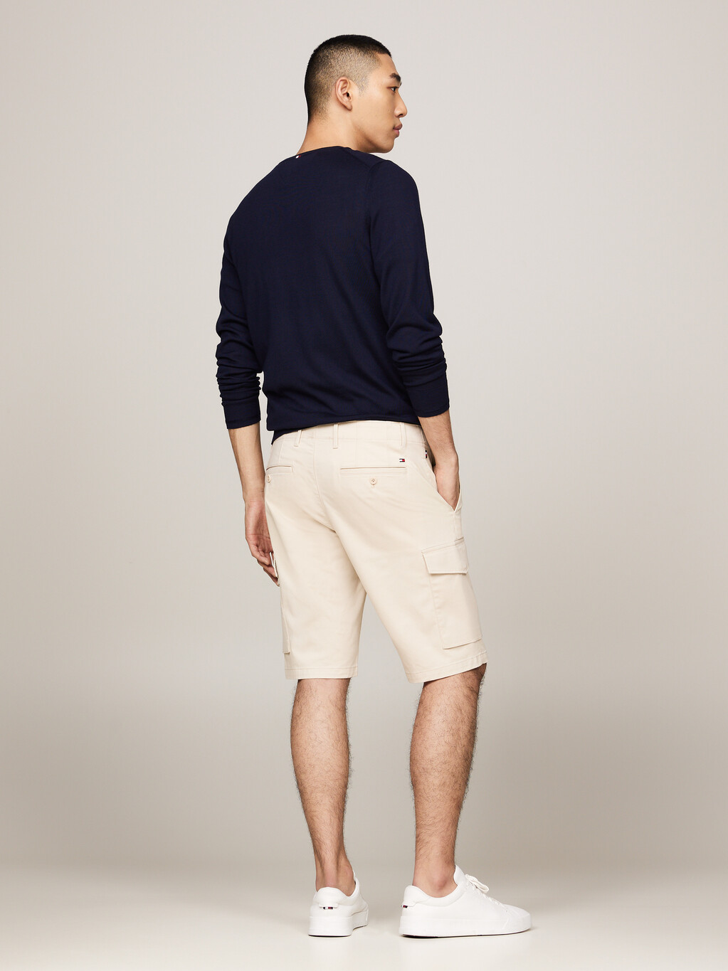 Twill Cargo Pocket Shorts, Classic Beige, hi-res