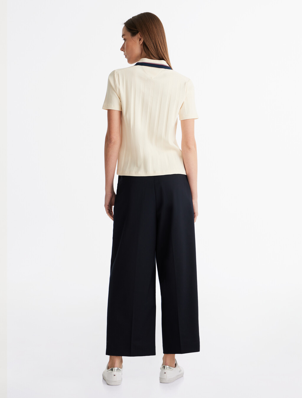 Rib Knit Tipped Polo, Calico, hi-res