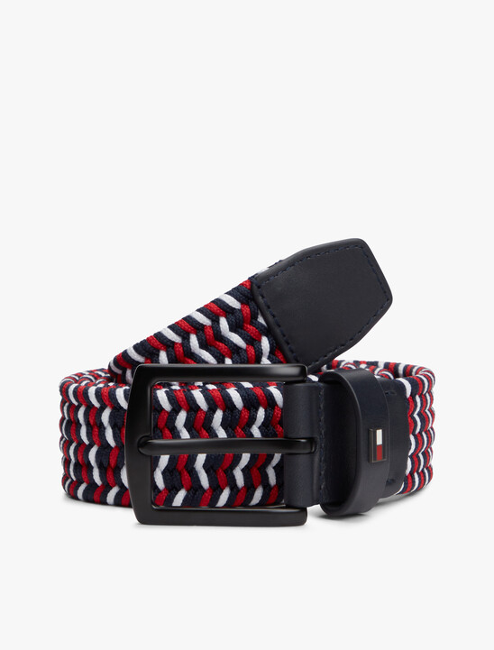Denton Rectangular Buckle Braided Elastic Belt