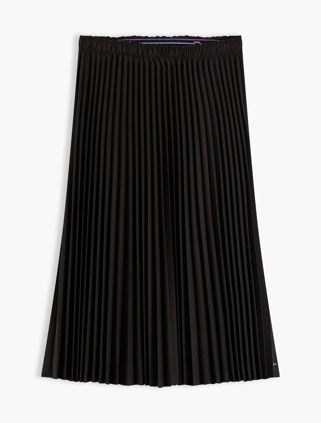 Pleated Twill Midi Skirt, Chocolate, hi-res