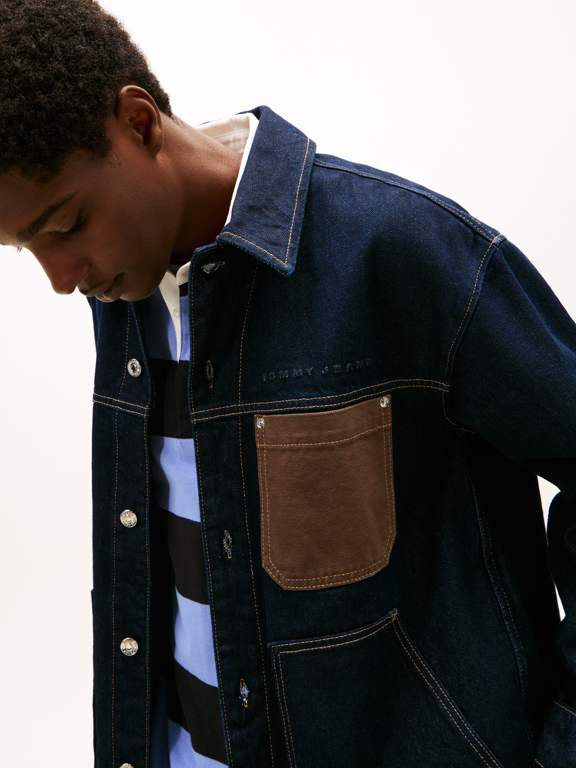 Relaxed Denim Chore Jacket | blue | Tommy Hilfiger Hong Kong