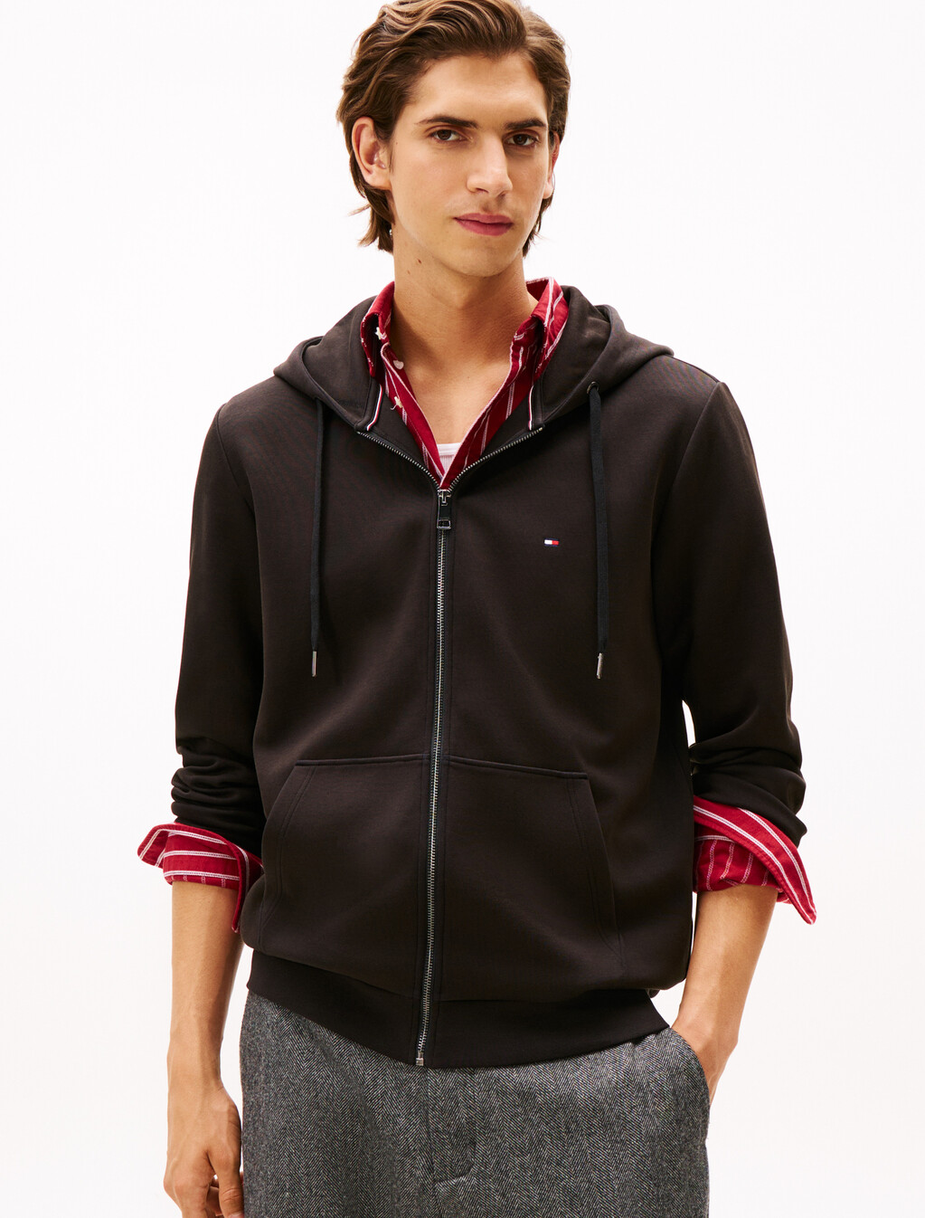 Zip Through Jacket, Black, hi-res