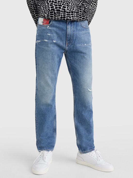 DAD REGULAR TAPERED FADED DISTRESSED JEANS