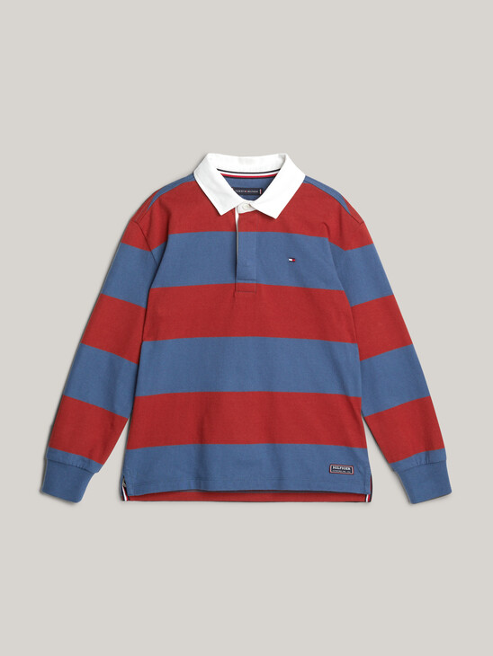 Rugby Stripe Relaxed Long Sleeve Polo
