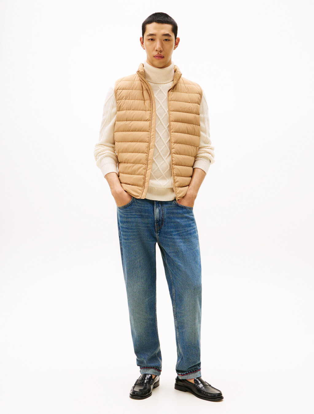 Lightweight Down Packable Vest, Timeless Camel, hi-res