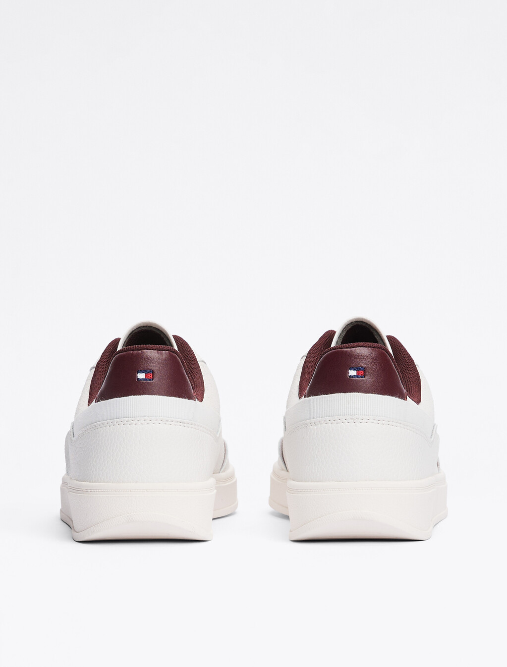 TH Monogram Colour-Blocked Trainers, White/Burgundy Velvet, hi-res