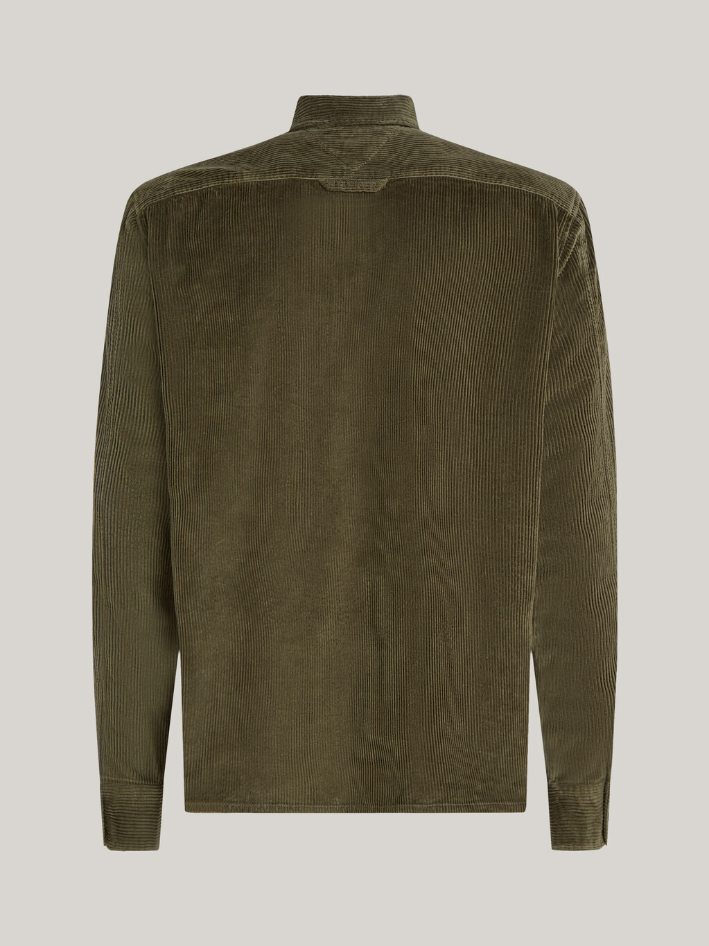 Embroidery Relaxed Corduroy Overshirt, Army Green, hi-res