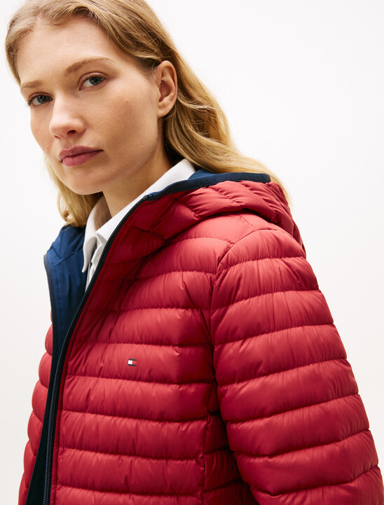 彈性尼龍輕盈羽絨雙面外套