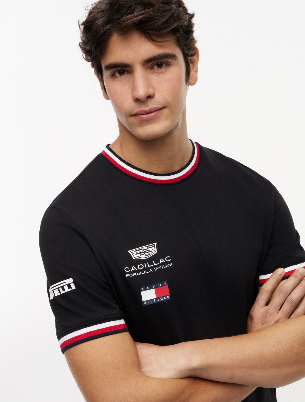 TH x Cadillac Formula 1&reg; 車隊復刻版 T 恤, Black, hi-res