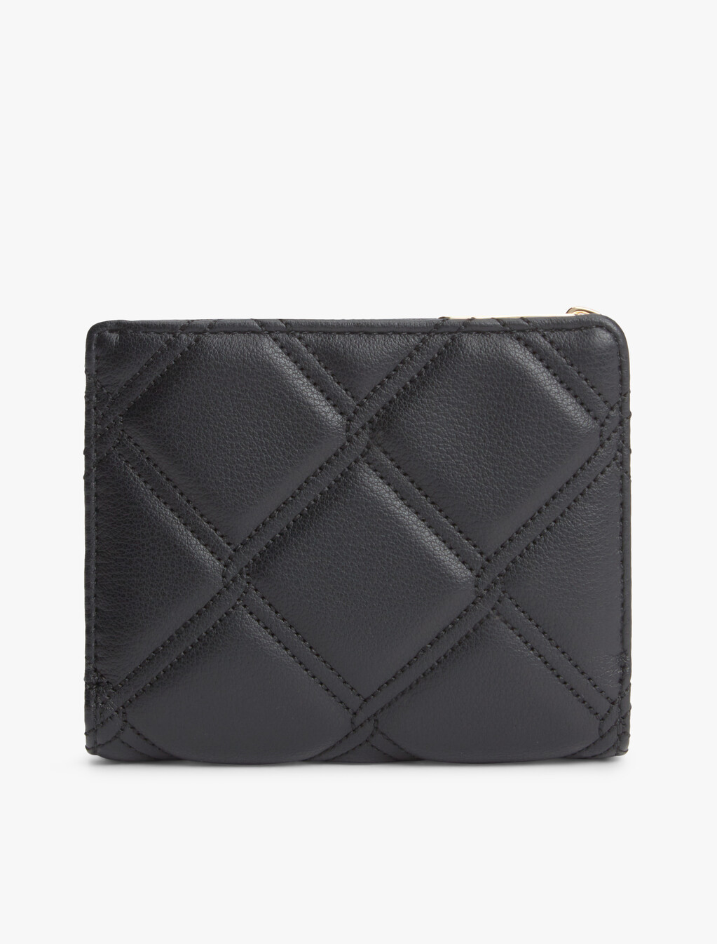 TH Monogram 標誌絎縫雙折對摺式銀包, Black, hi-res