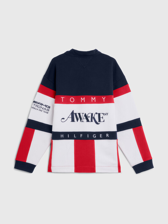 Tommy X Mercedes-Amg F1 X Awake Ny All-Over Flag Rugby Shirt