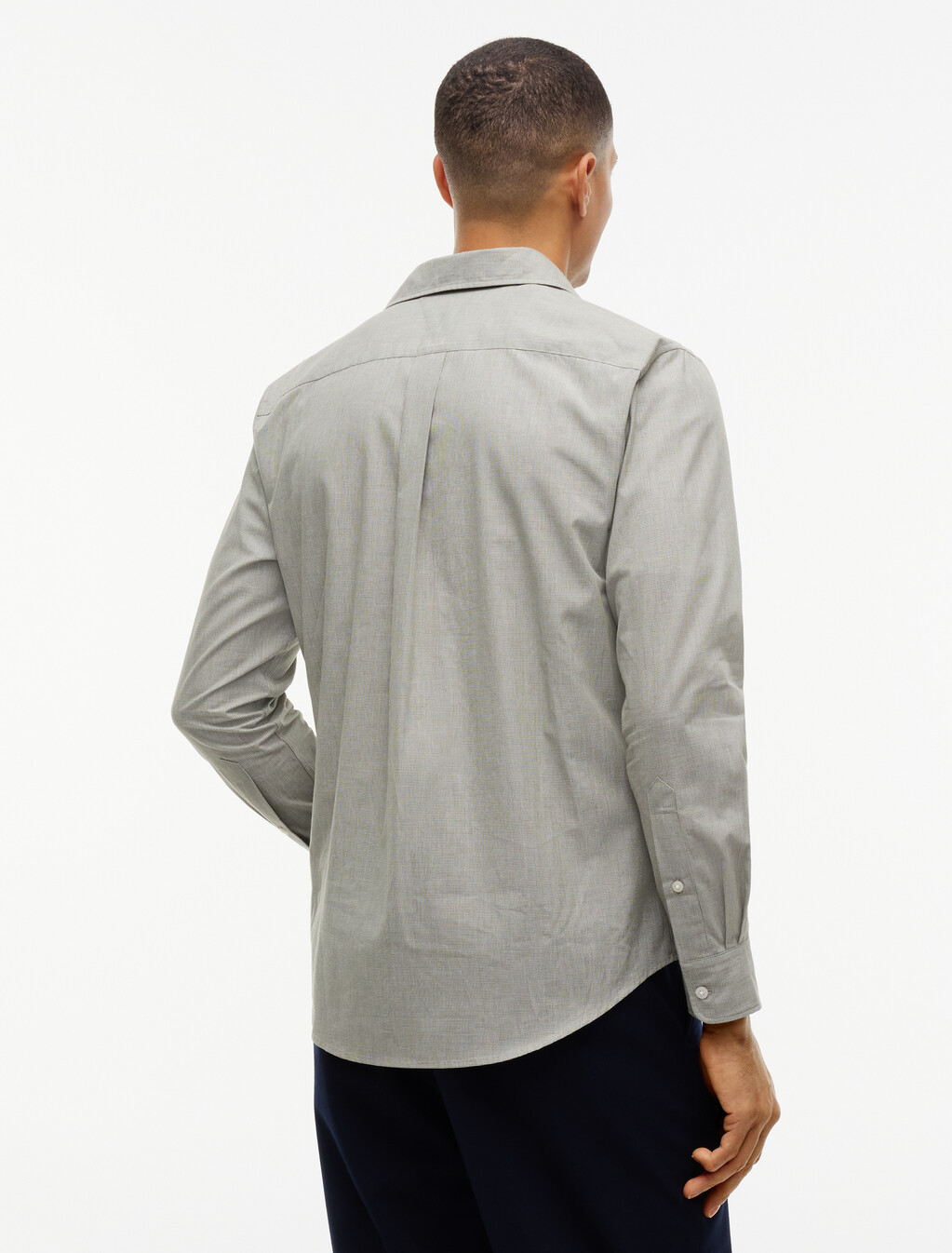 Regular Fit Houndstooth Check Shirt With Cashmere, Huntsman Green, hi-res