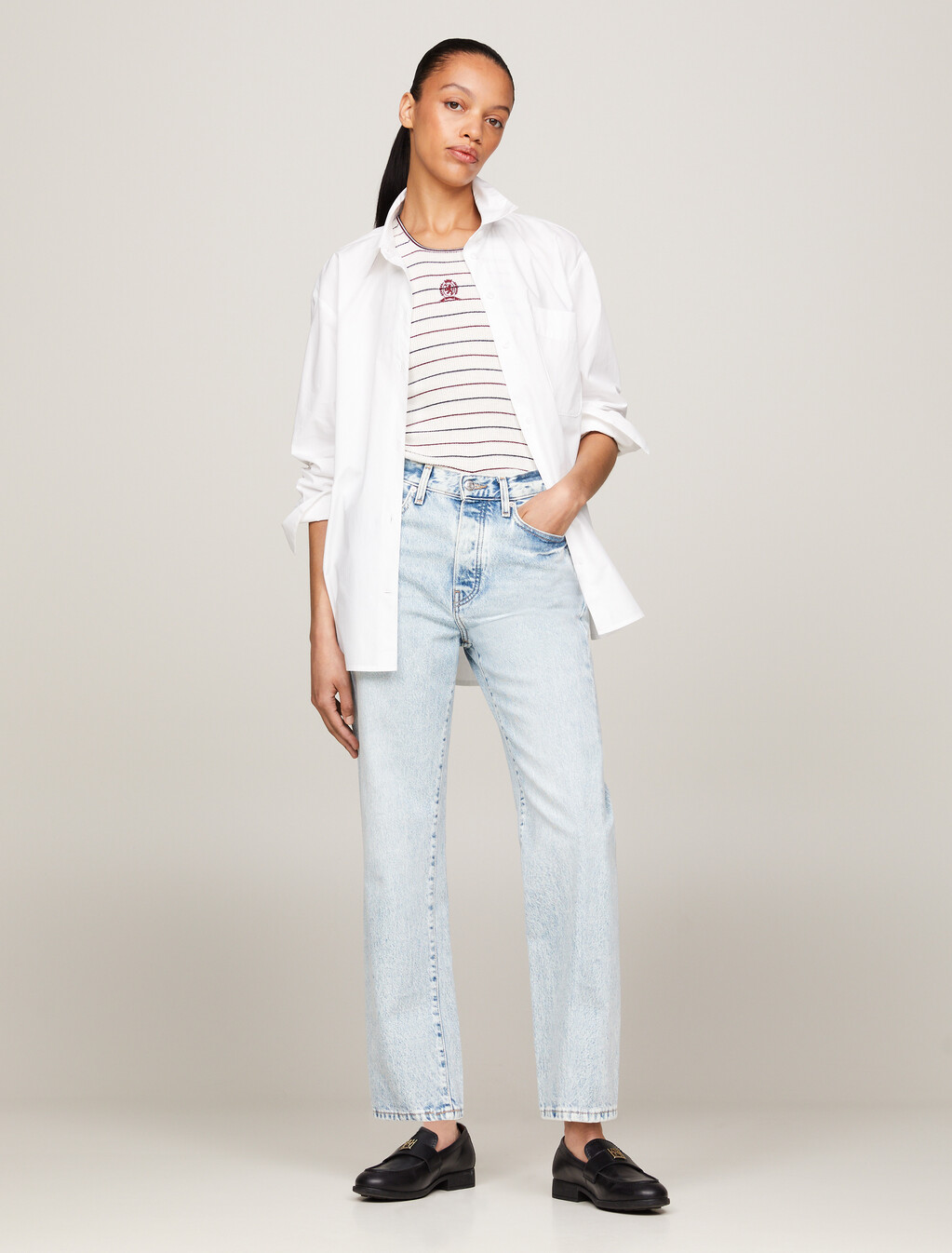 High Rise Straight Twisted Seam Jeans, Lev, hi-res