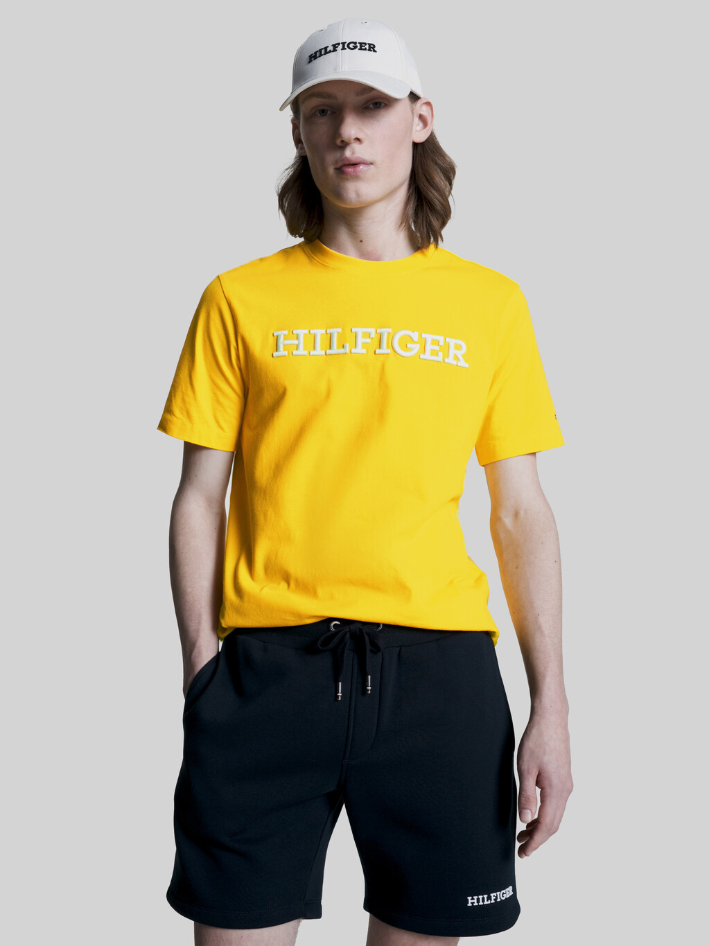 Hilfiger Monotype Embroidery Archive Fit T-Shirt, Vivid Yellow, hi-res
