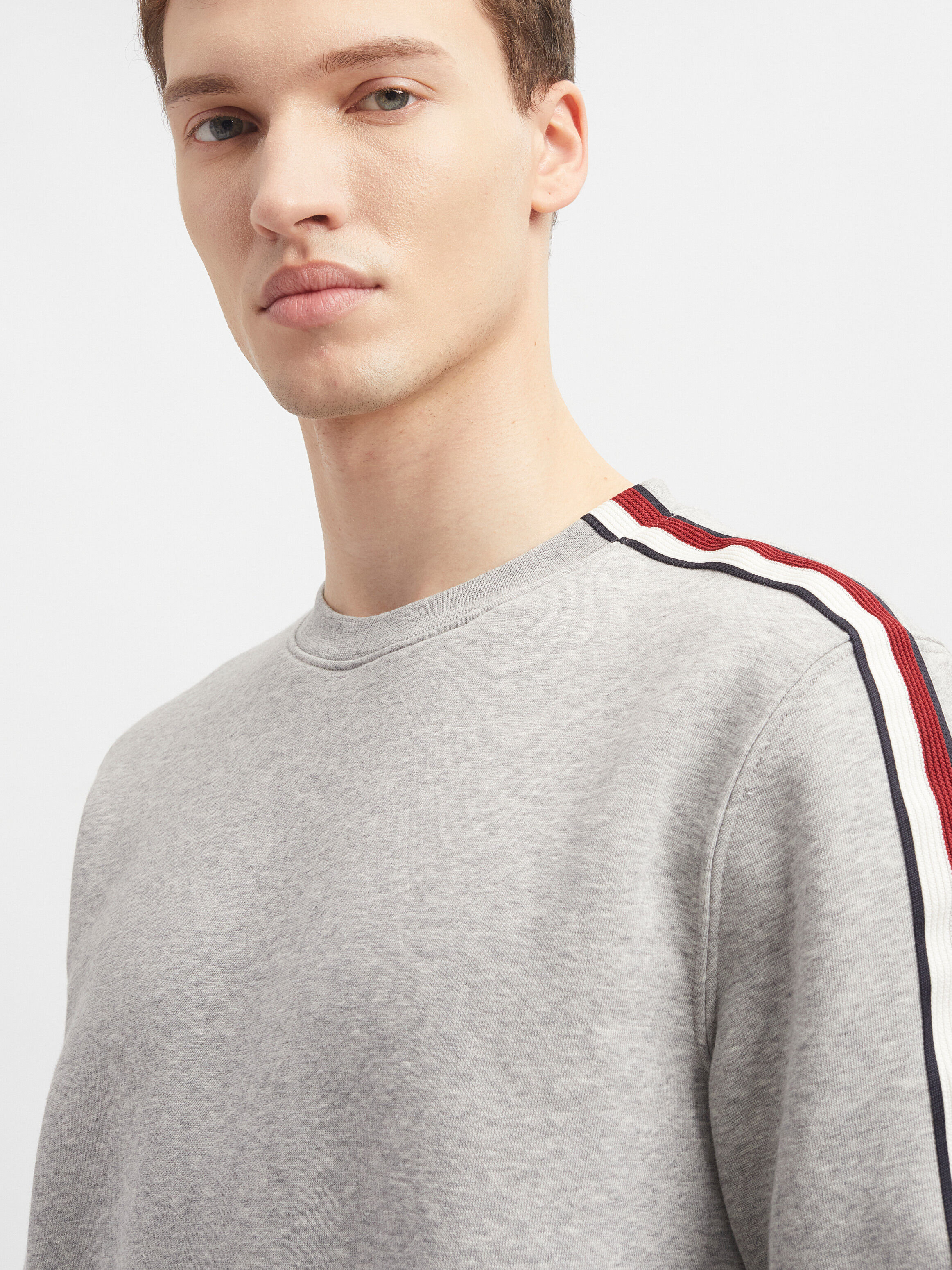 Striped clearance sleeve sweatshirt