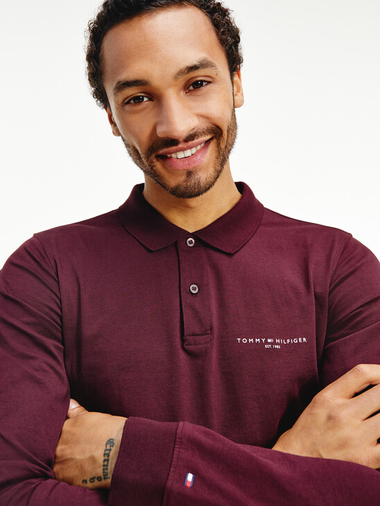 Slim Fit Long Sleeve Polo