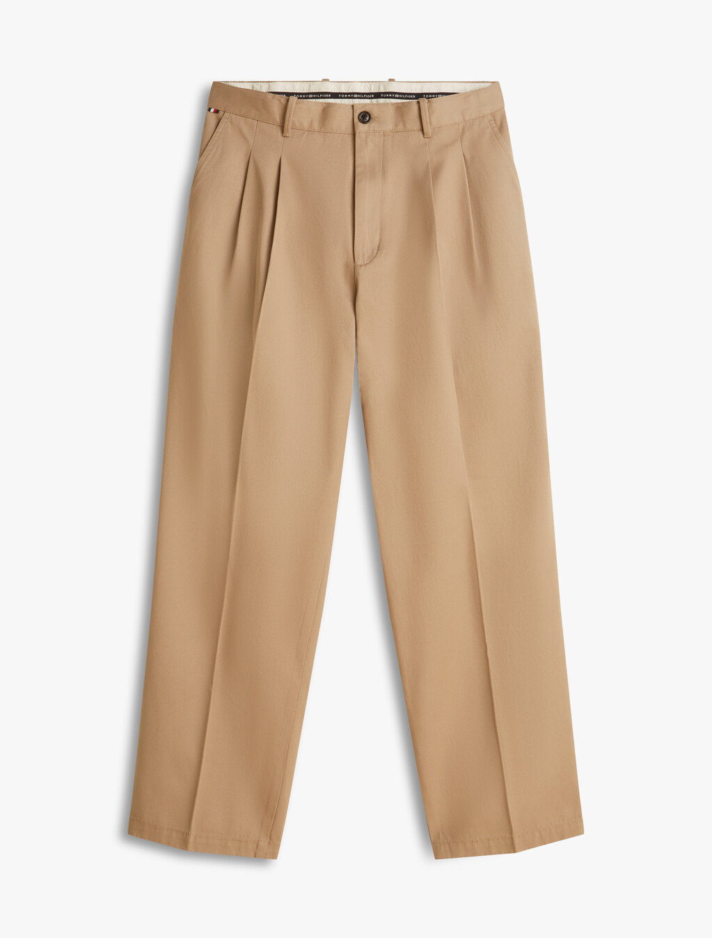 Pleated Twill Wide Leg Trousers, Coastal Taupe, hi-res