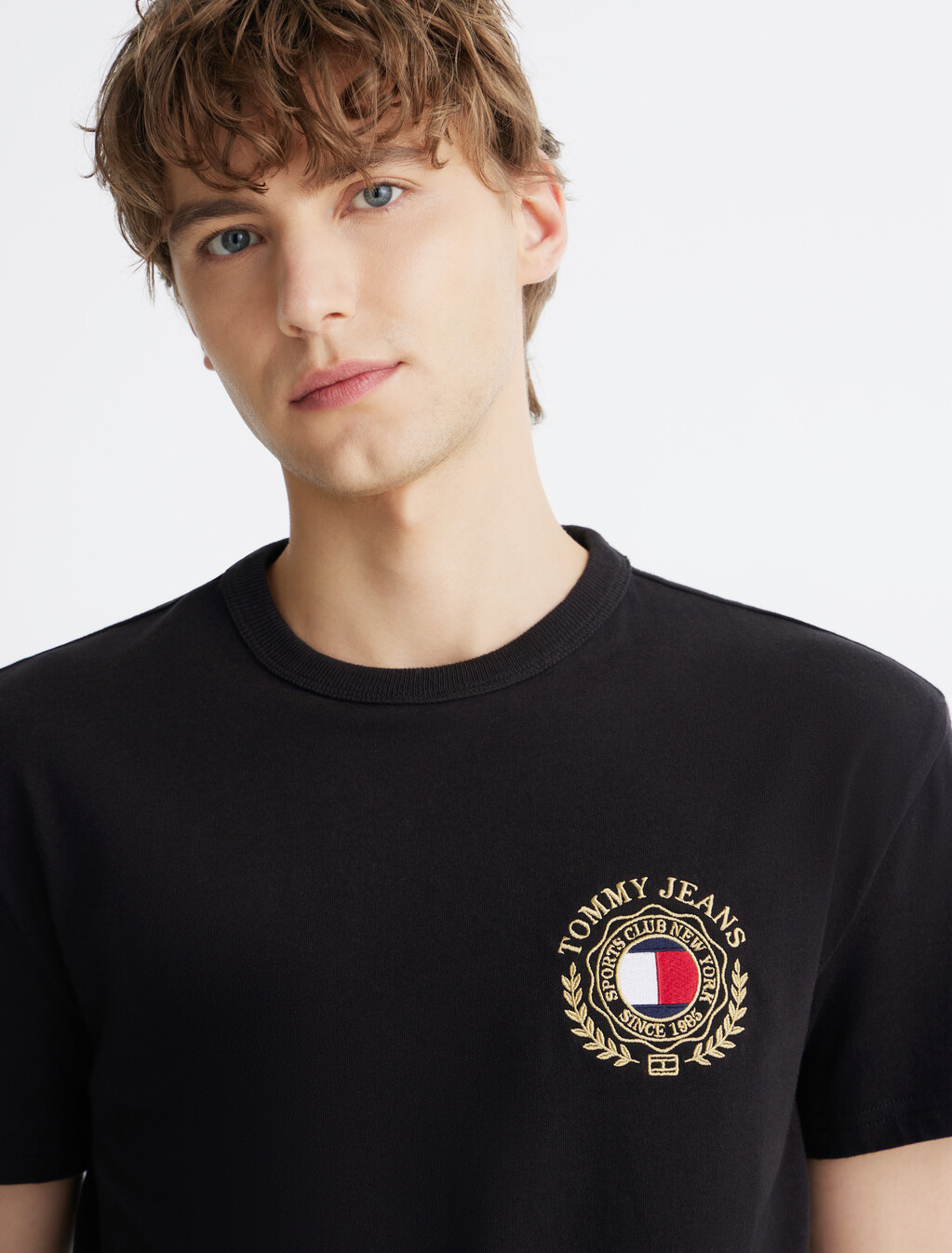 Tommy 徽章 T 恤, Black, hi-res