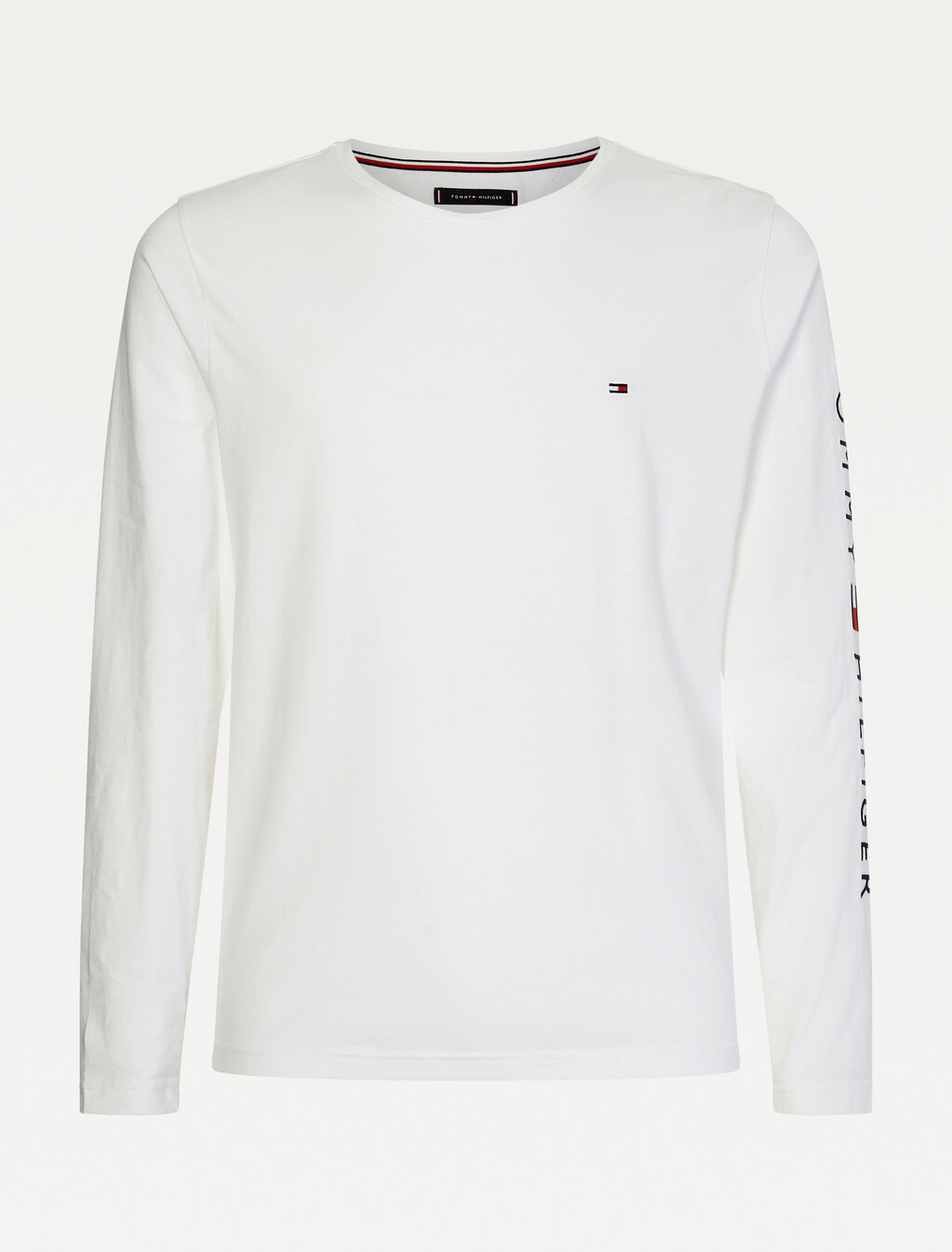 長袖棉 T 恤, White, hi-res
