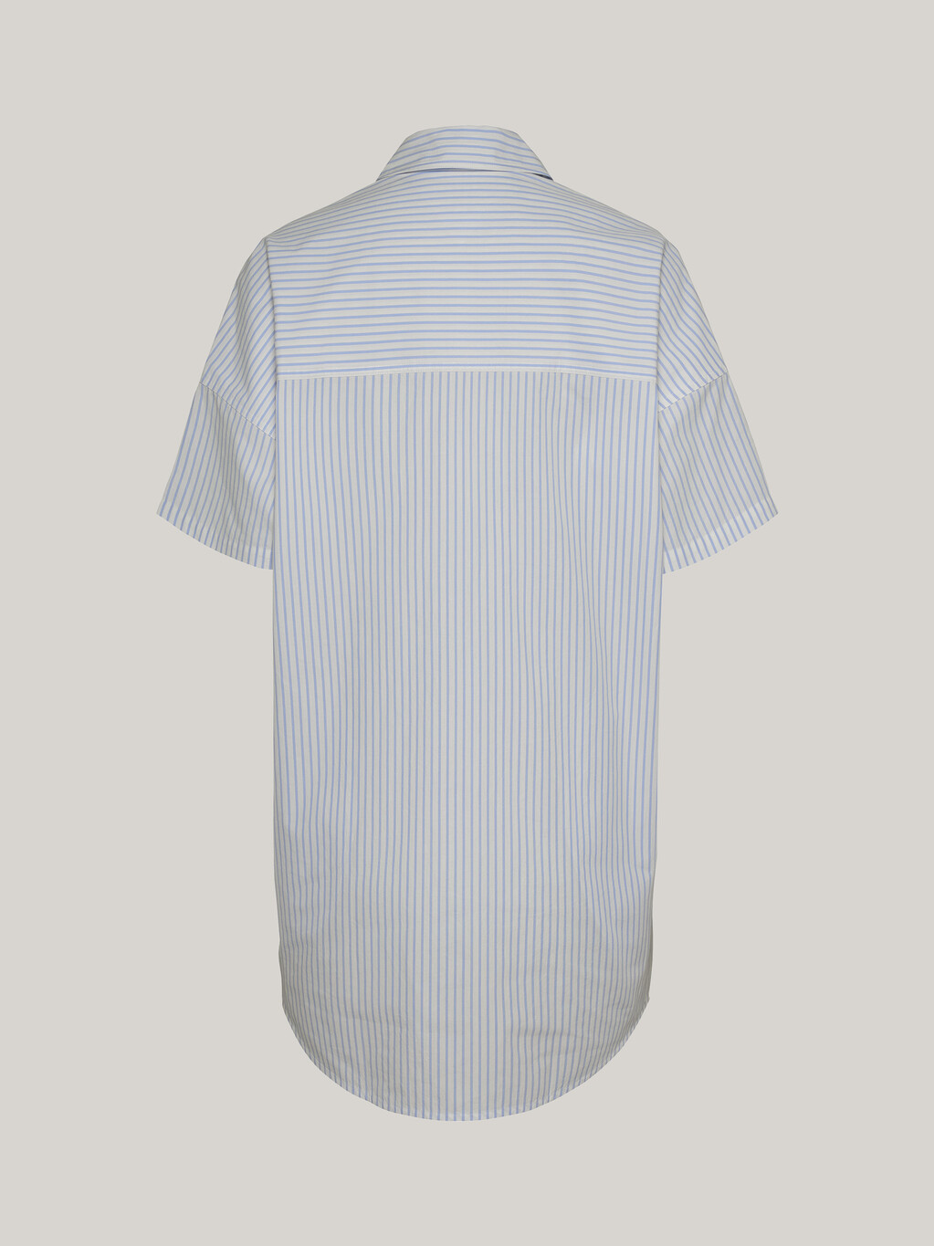 超寬鬆條紋恤衫連身裙, Moderate Blue / Stripe, hi-res