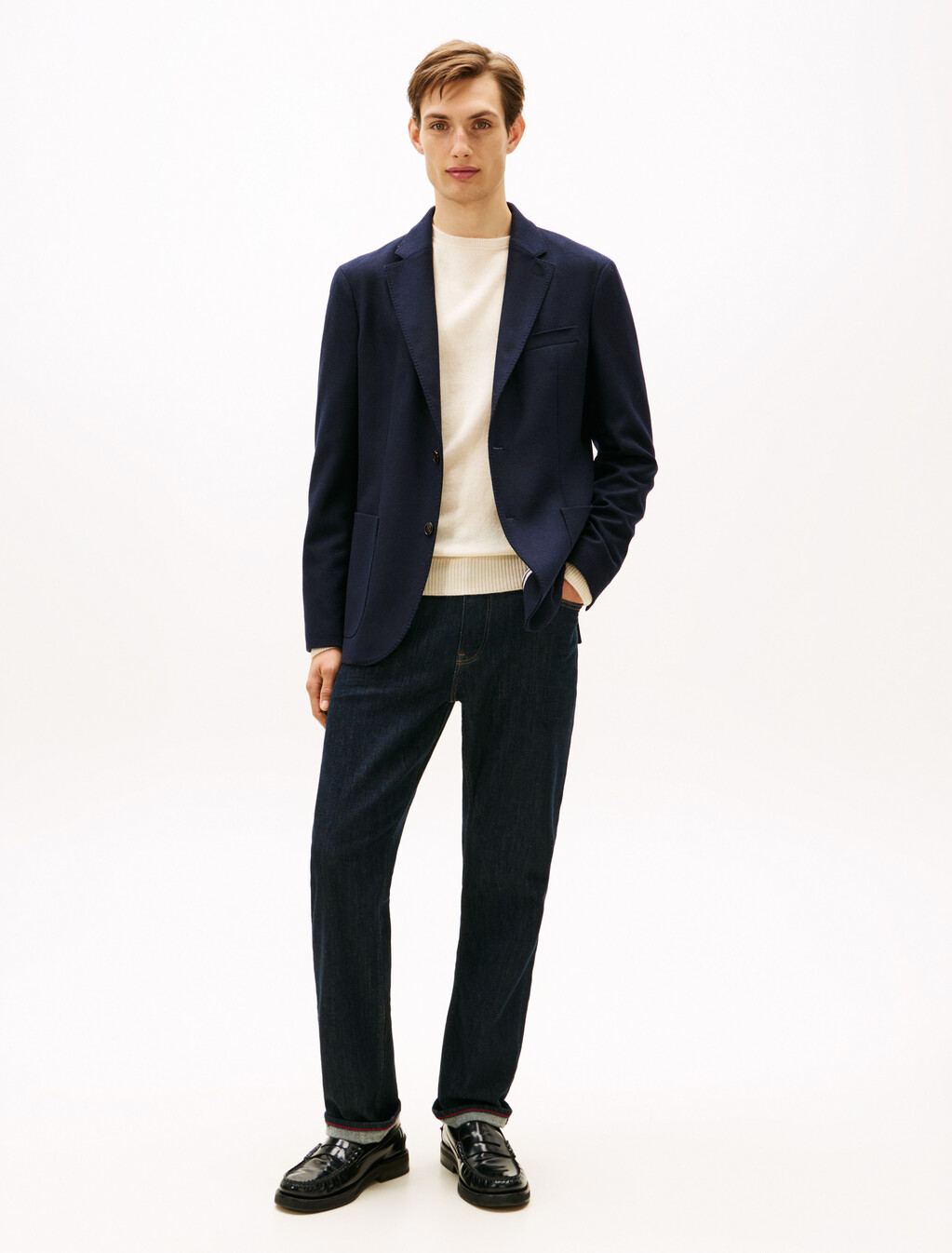 Smart Casual 羊毛混紡法蘭絨西裝外套, Desert Sky, hi-res