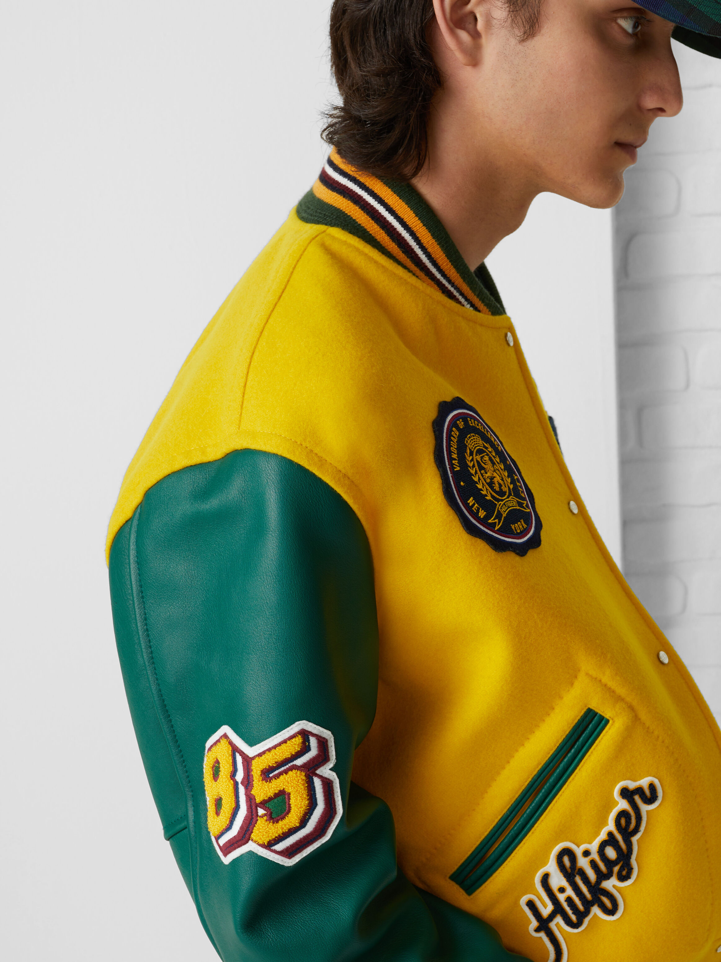 Green and yellow tommy on sale hilfiger jacket