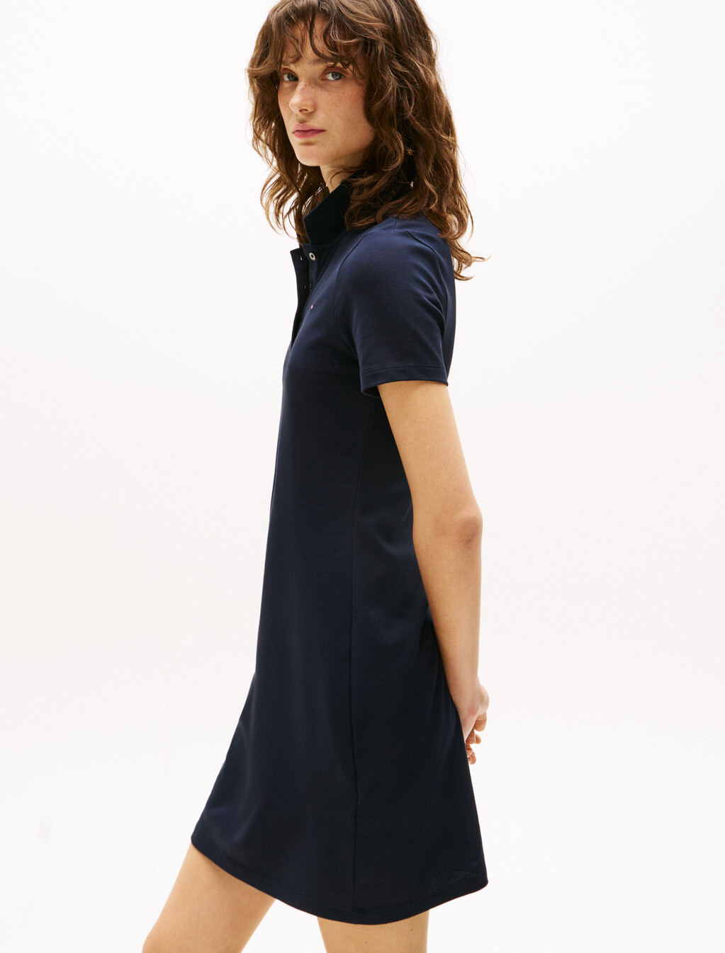 1985 Slim Pique Polo Dress, Desert Sky, hi-res