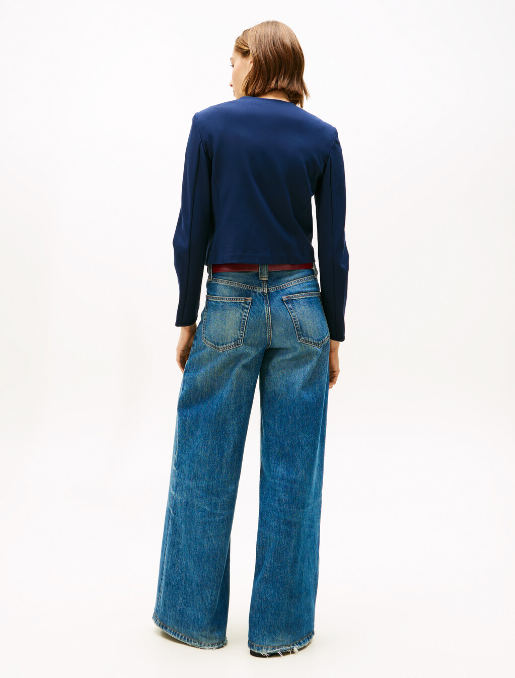 Ponte Gold Button Jacket, Dark Night Navy, hi-res