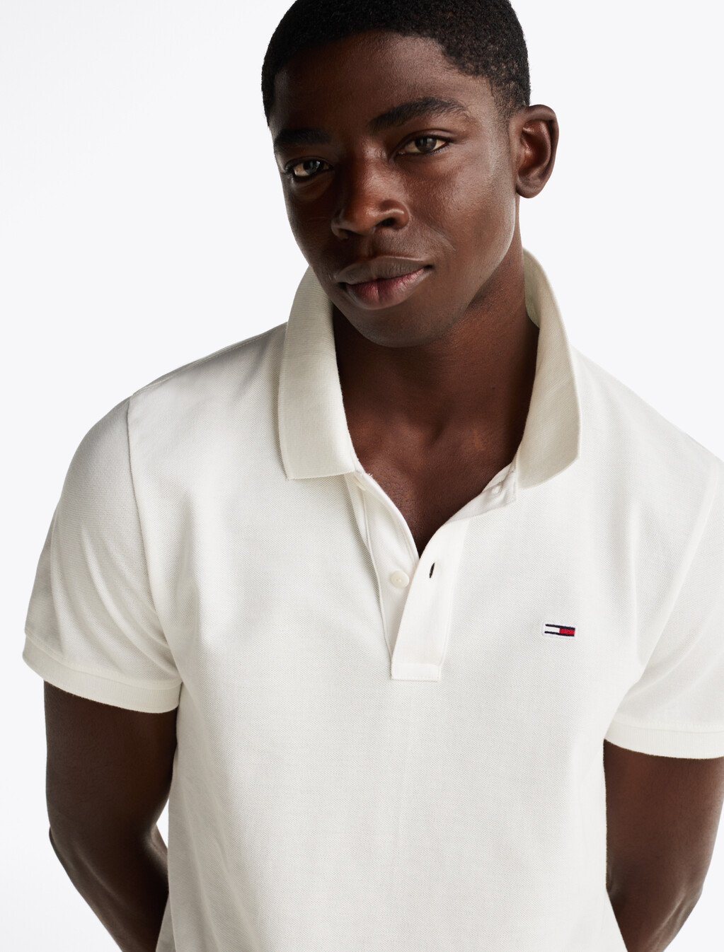 Regular Fit Tipped Collar Polo Shirt, Ancient White, hi-res