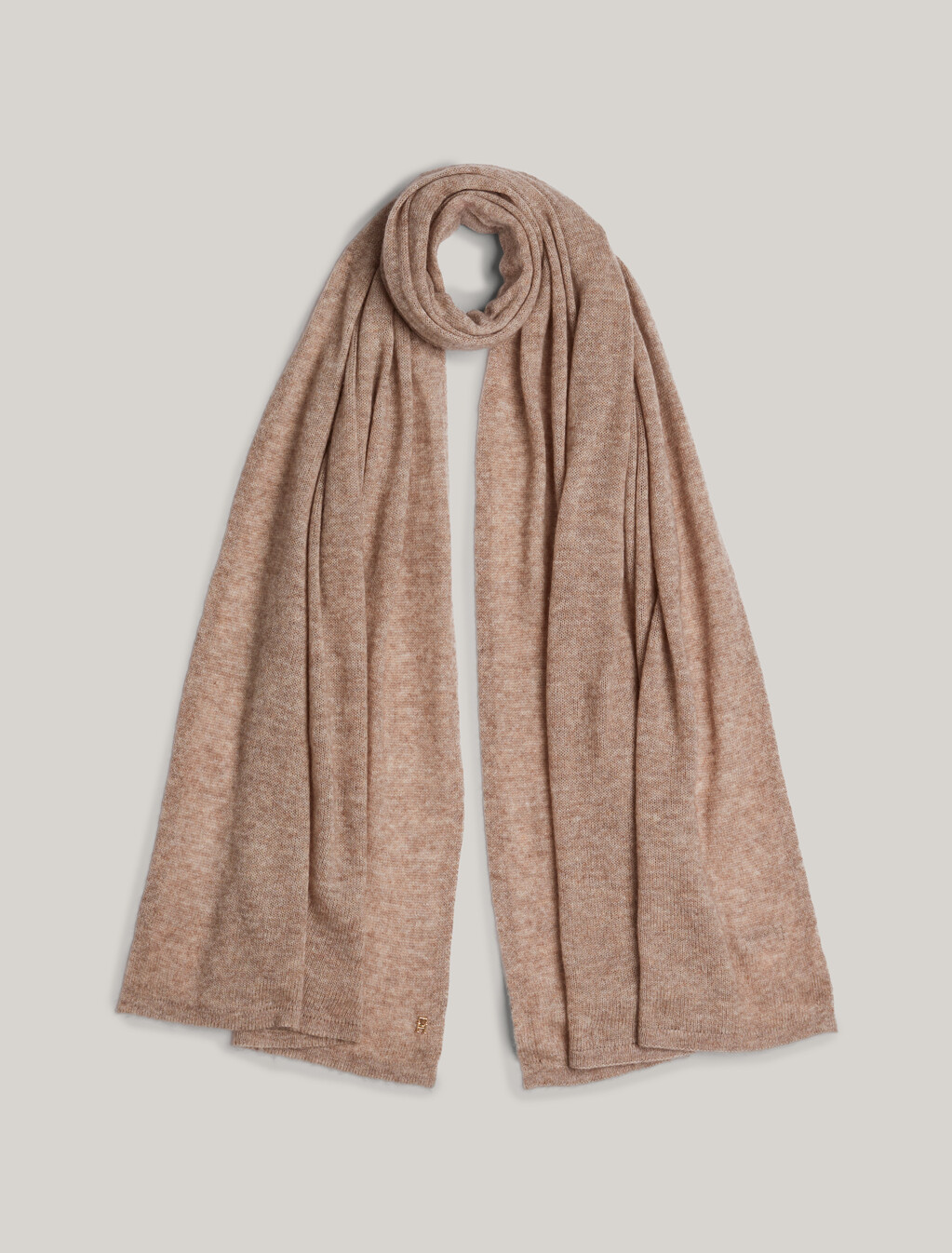 TH Monogram Scarf With Cashmere, Legacy Brown Melange, hi-res