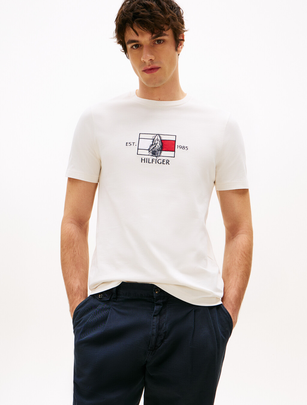 Logo Graphic Crew-Neck T-Shirt, Ivory Petal, hi-res