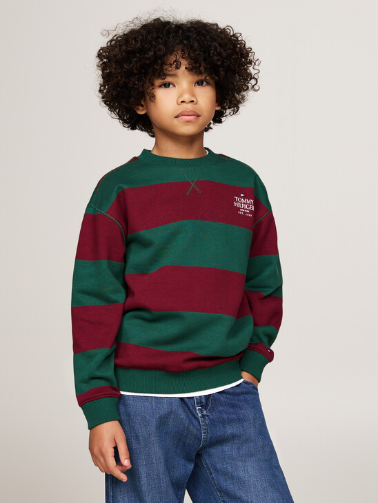 Stripe Crew Neck Sweatshirt