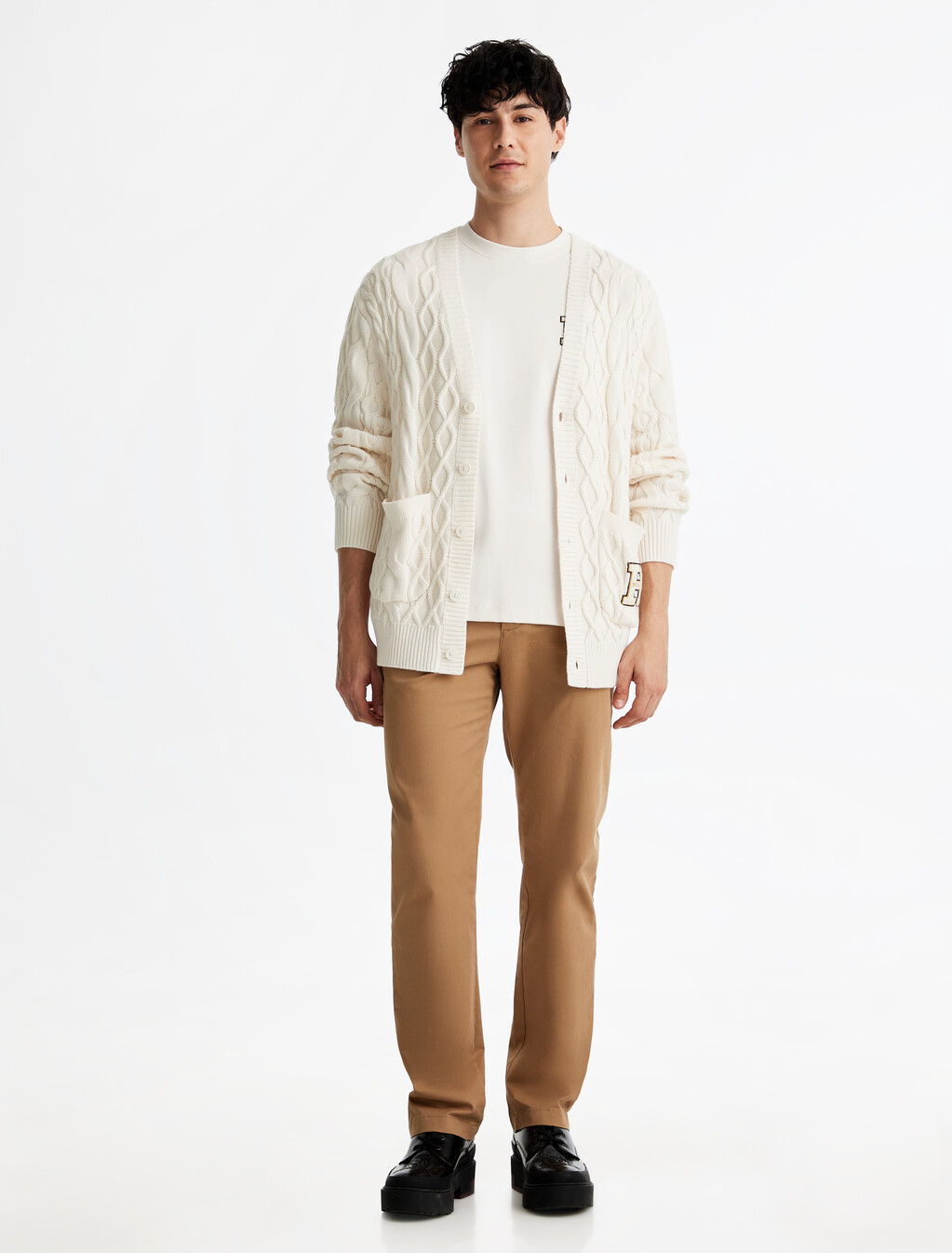 Letterman Interlock T-Shirt, Ivory Petal, hi-res