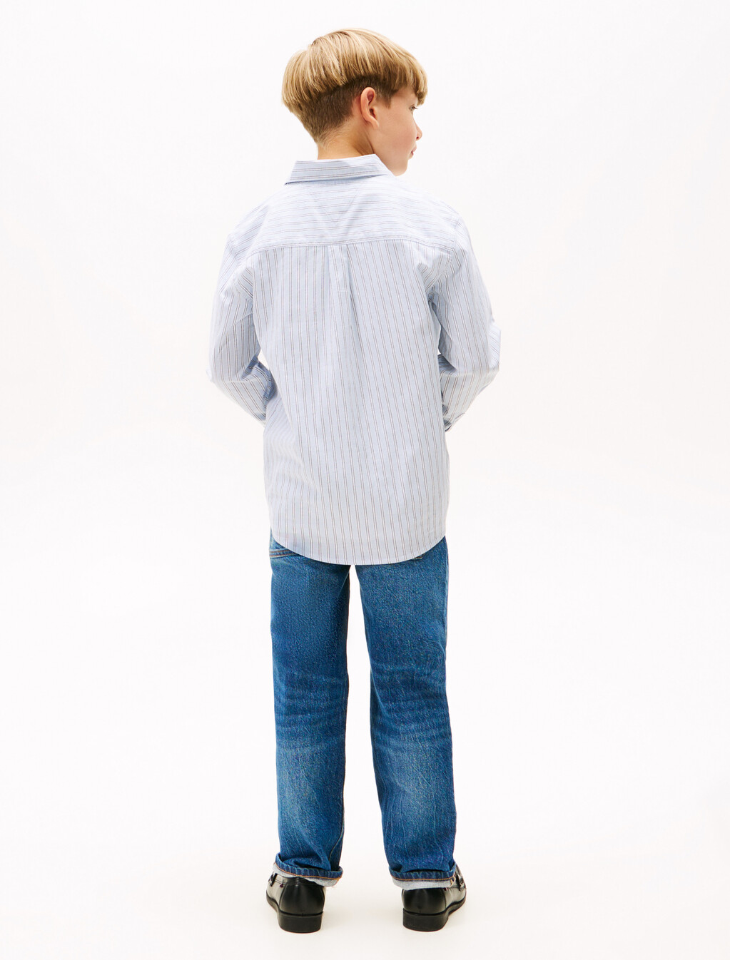 Mixed Stripe Shirt, Breezy Blue, hi-res