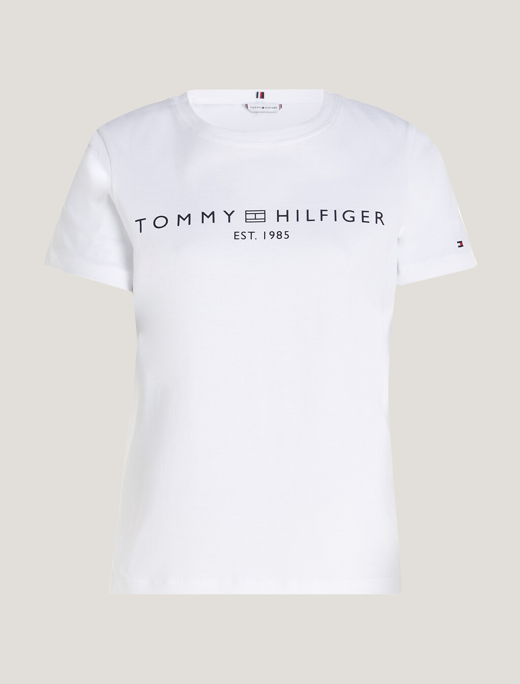 Logo圓領 T 恤, Th Optic White, hi-res