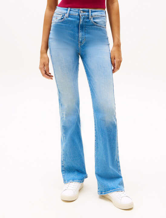 Sylvia Faded High Rise Flared Jeans