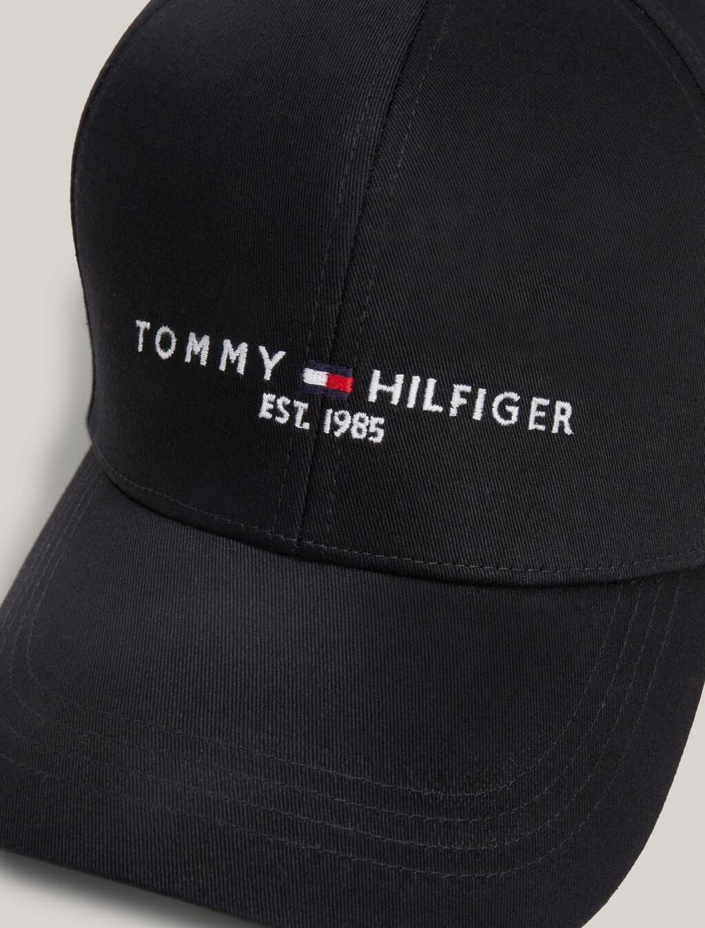 Tommy Hilfiger 經典有機棉棒球帽, Black, hi-res