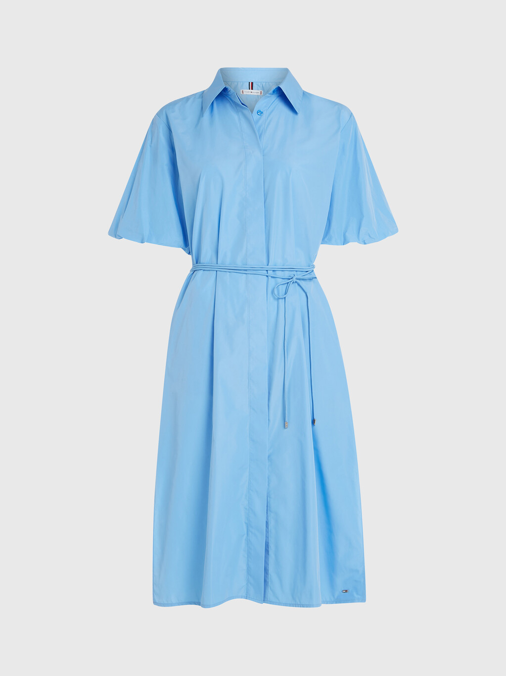 短袖中長裇衫連身裙, Vessel Blue, hi-res