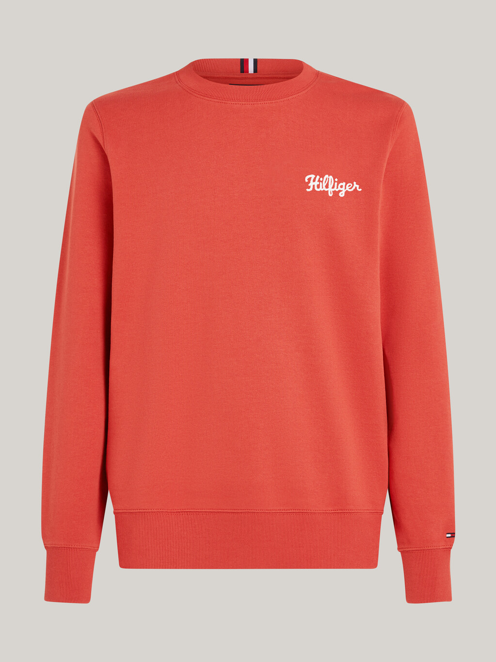 Crew Neck Chest Logo Sweatshirt, Terra Red, hi-res