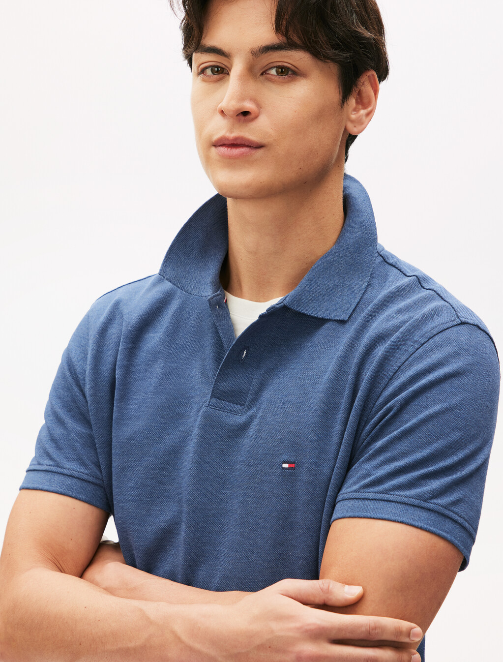 1985 標準版型 Polo 衫, Faded Indigo Heather, hi-res