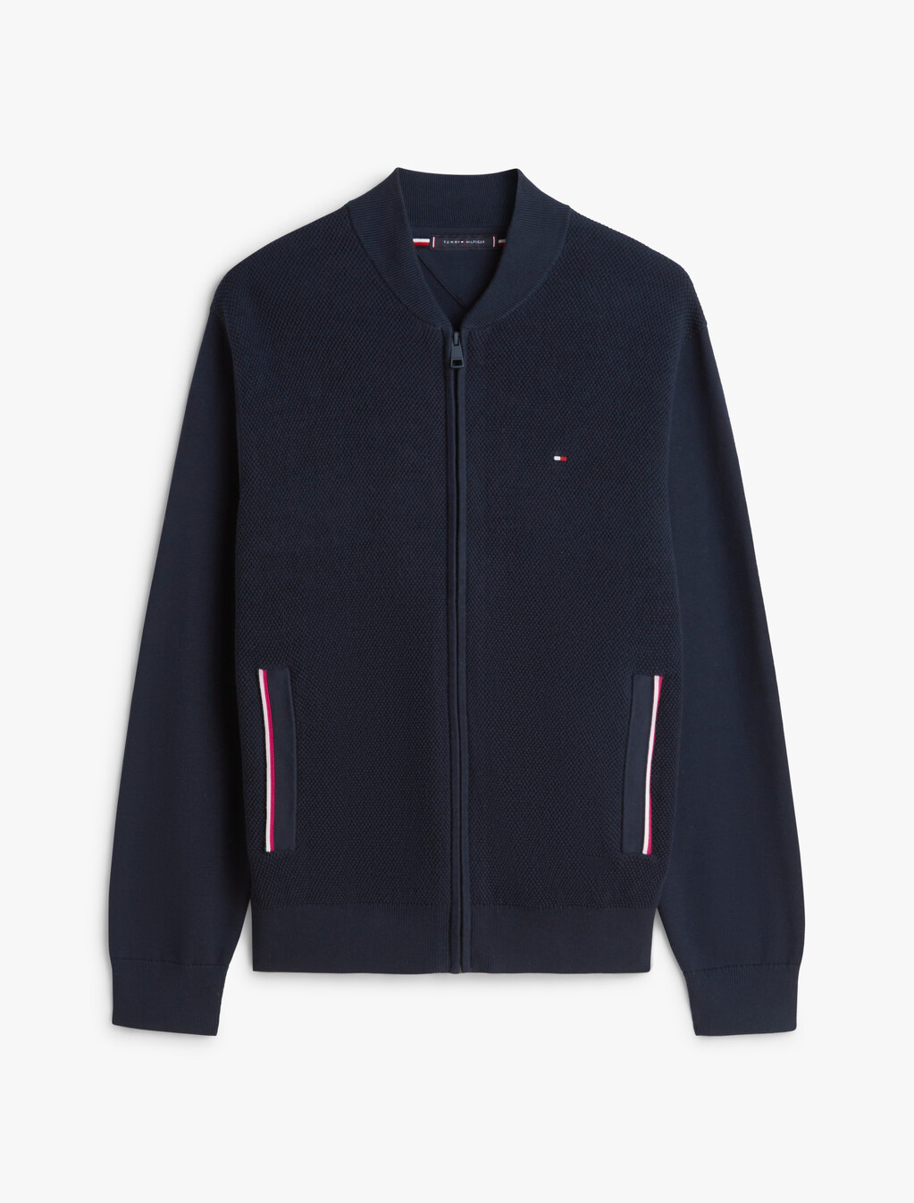 Textured Zip Through Bomber Jacket, Desert Sky, hi-res