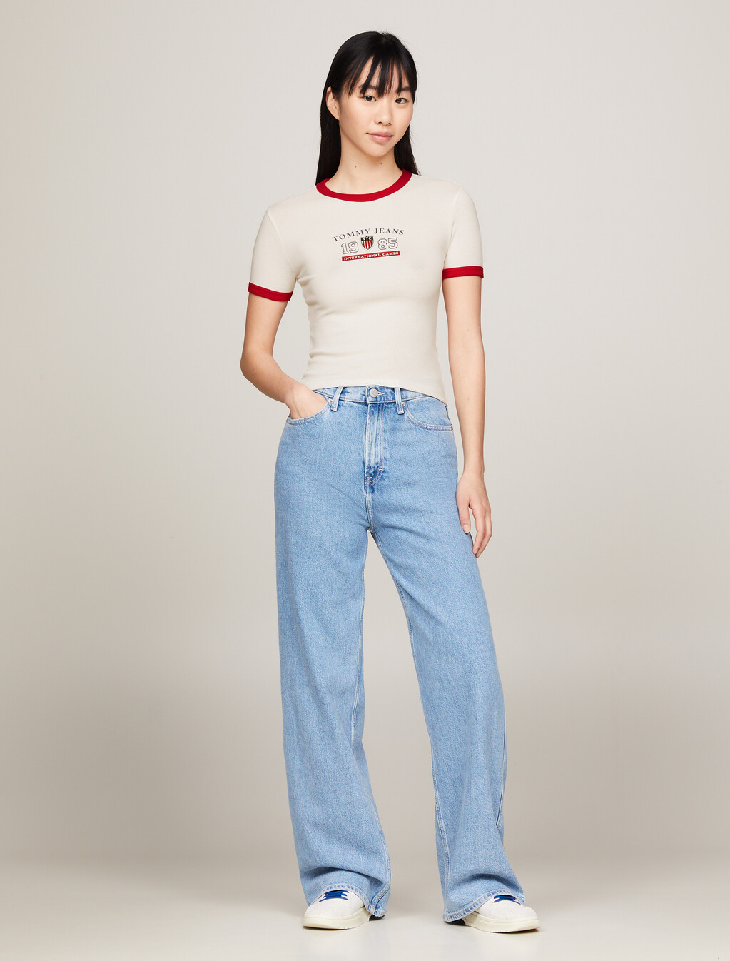 TJ x INTERNATIONAL GAMES Contrast T-Shirt, Ancient White, hi-res