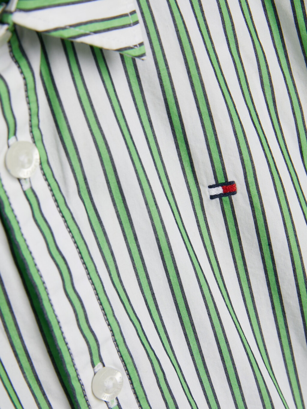 Stripe Short Sleeve Shirt, Spring Lime Stripe, hi-res
