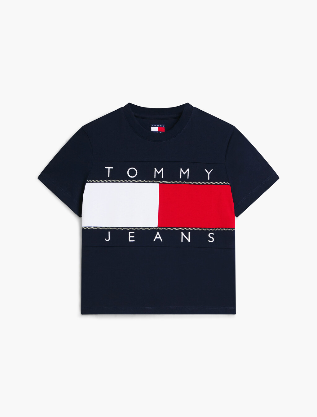 Tommy Flag T-Shirt, Dark Night Navy, hi-res