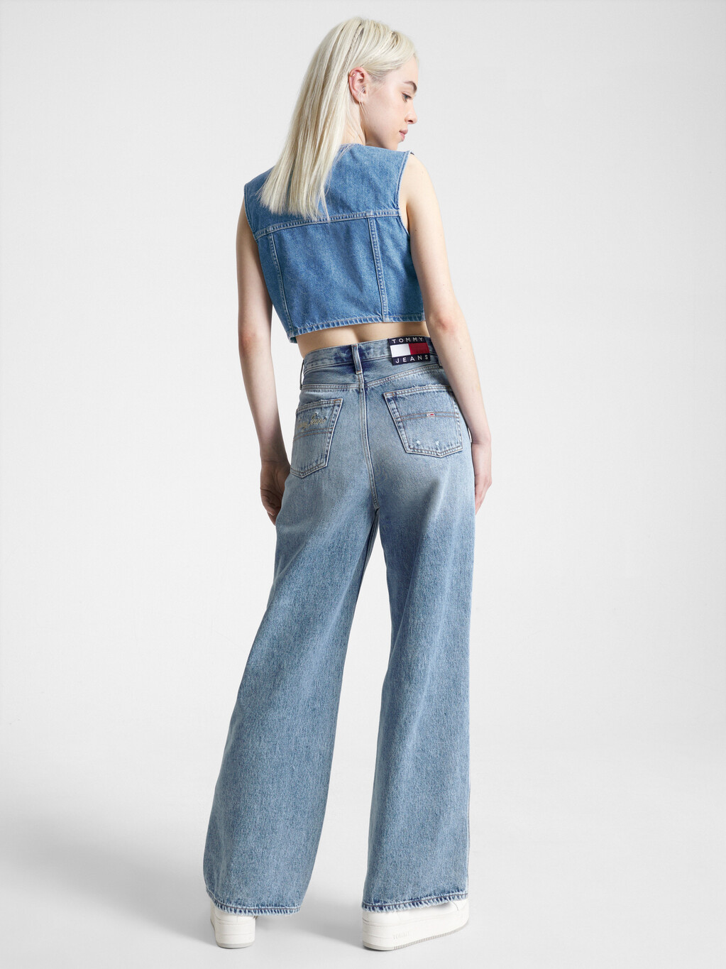 Claire High Rise Wide Leg Ripped Jeans, Denim Light, hi-res