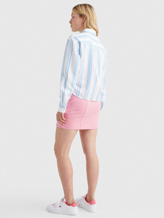TIE-FRONT STRIPE SHIRT TIE-FRONT STRIPE SHIRT