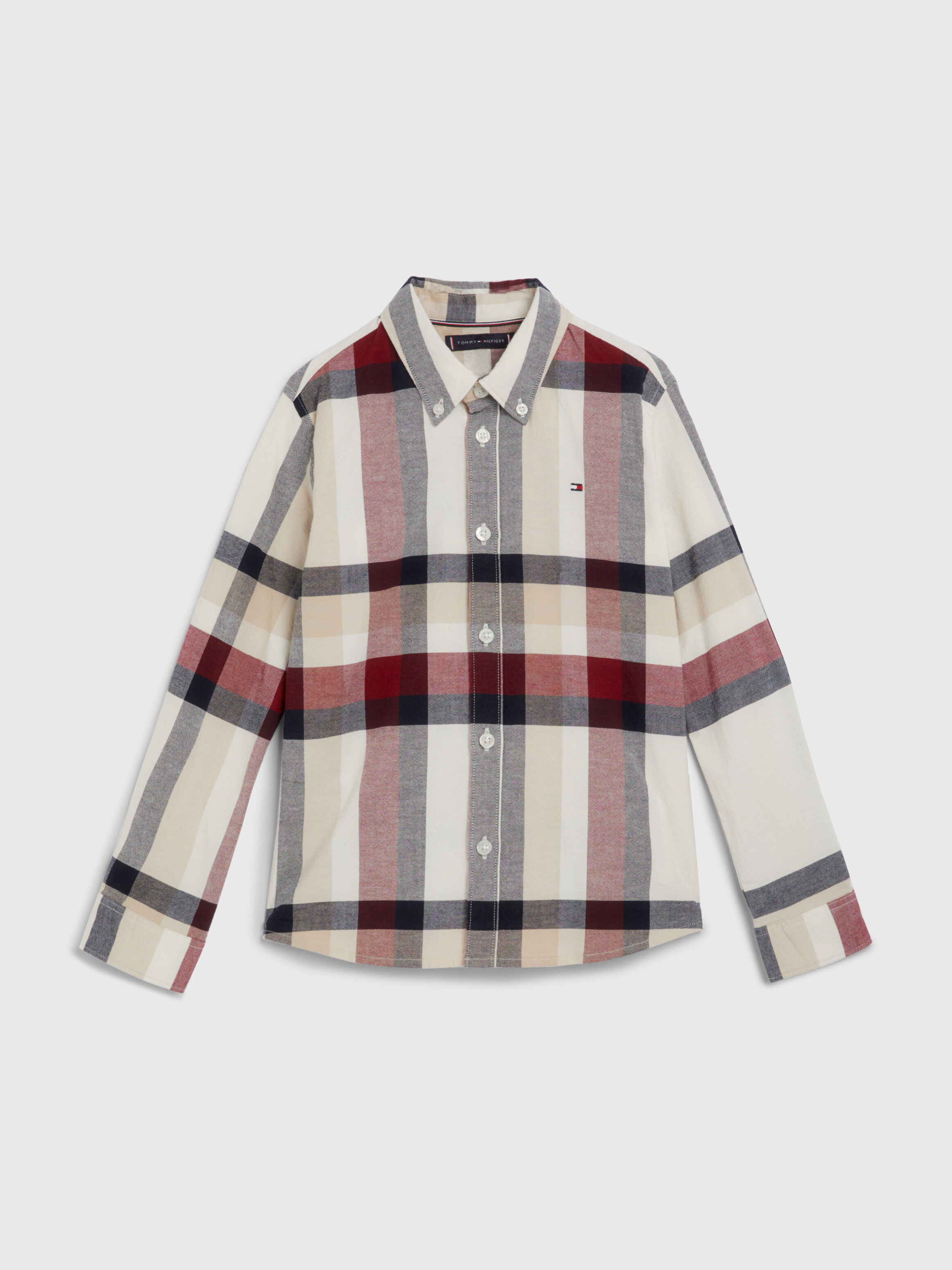 Global Stripe Check Shirt natural Tommy Hilfiger Hong Kong